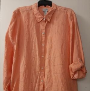 Chico's Peach Linen Tunic